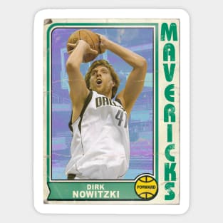 Retro Dirk Nowitzki Trading Card Sticker